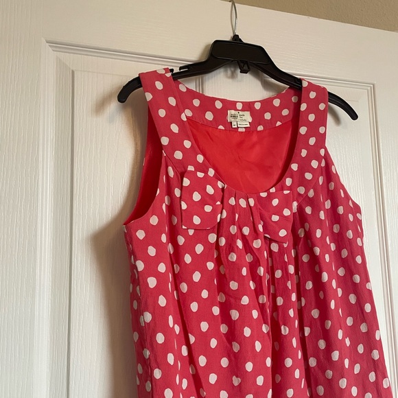 Kate Spade Sleeveless Pink Polka Dot Blouse - Picture 4 of 8